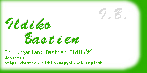 ildiko bastien business card